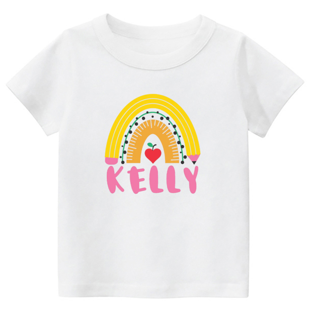 Personalized Pencil Rainbow Shirt Back To School
