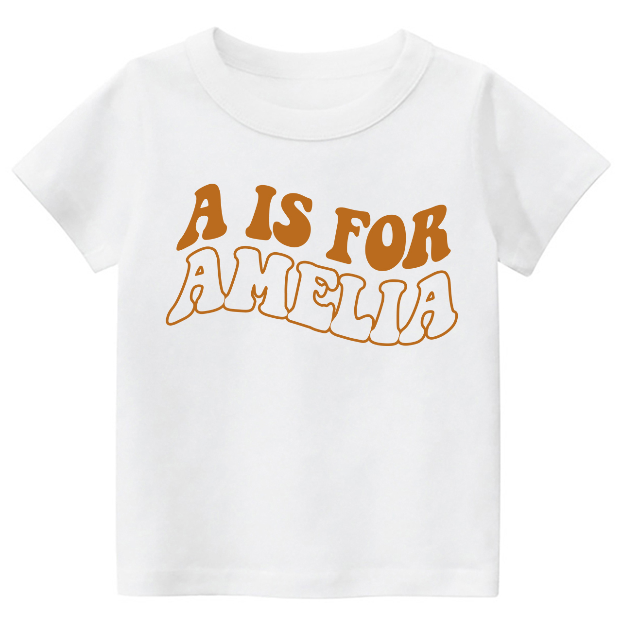 Personalized Kids Shirt - Retro Wavy Name