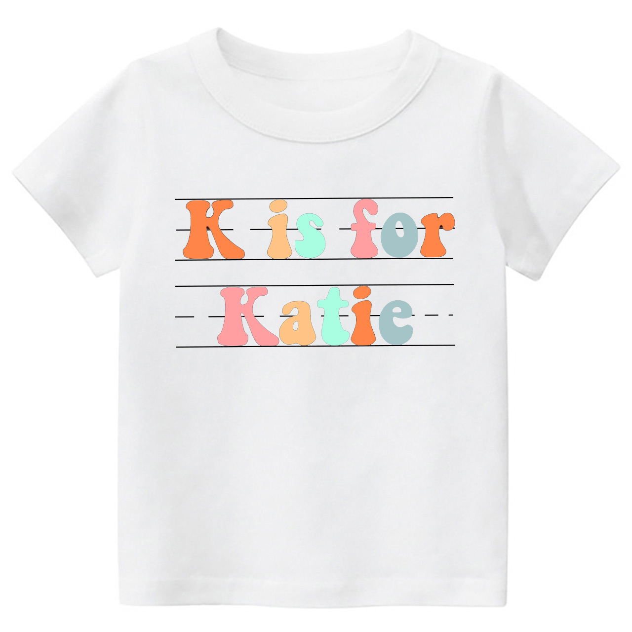  Personalized Alphabet Name Preschool Shirt For Kids
