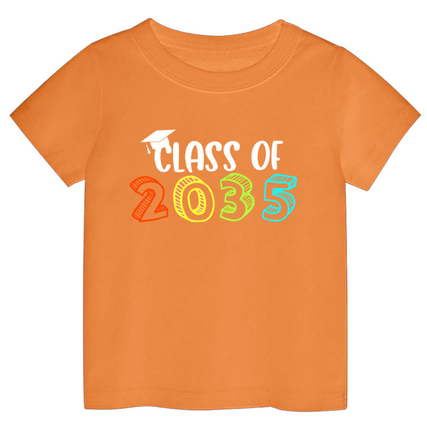 Hand Print-Class Of 2035 Personalized Shirts For School Kids