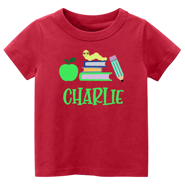 Caterpillar Back To School Custom Kids Shirts