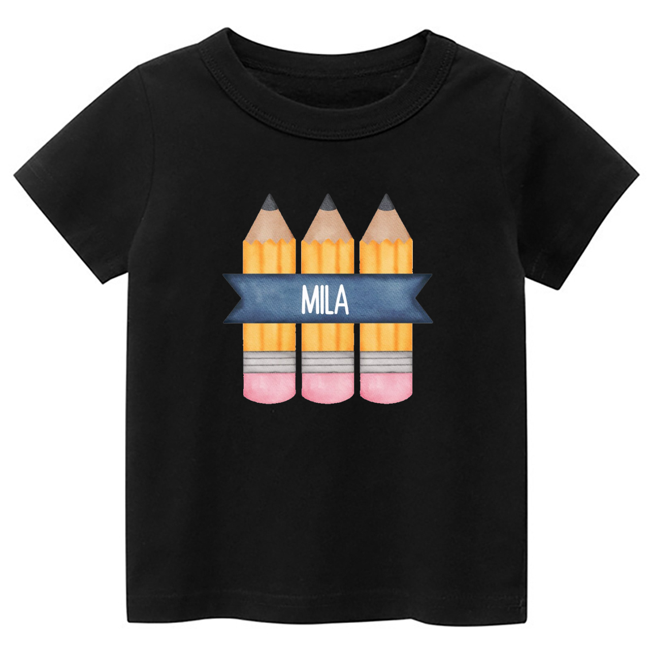 Personalized Back to School Pencil Name Kids Shirts