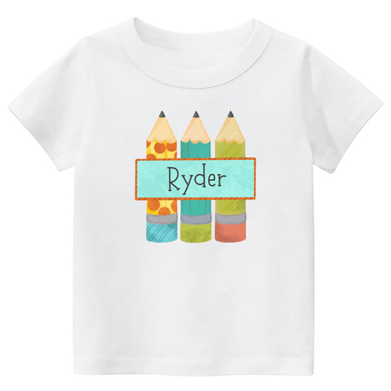 Personalized Three Pencils Back to School Kids Shirts