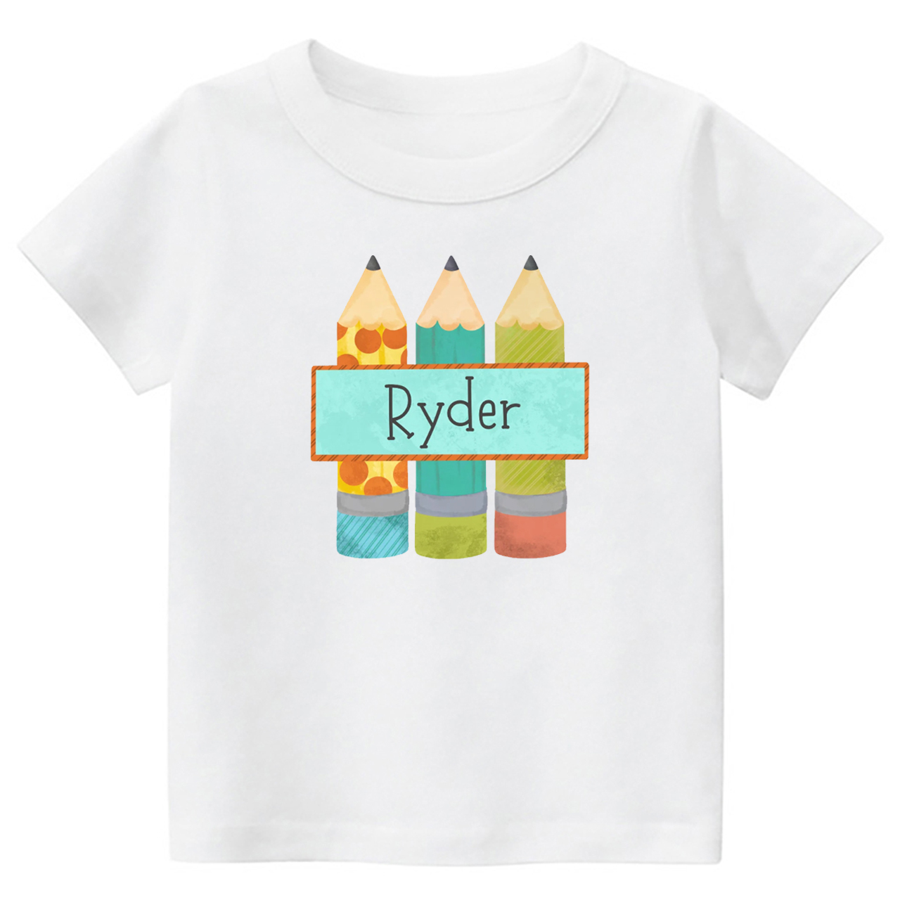 Personalized Three Pencils Back to School Kids Shirts