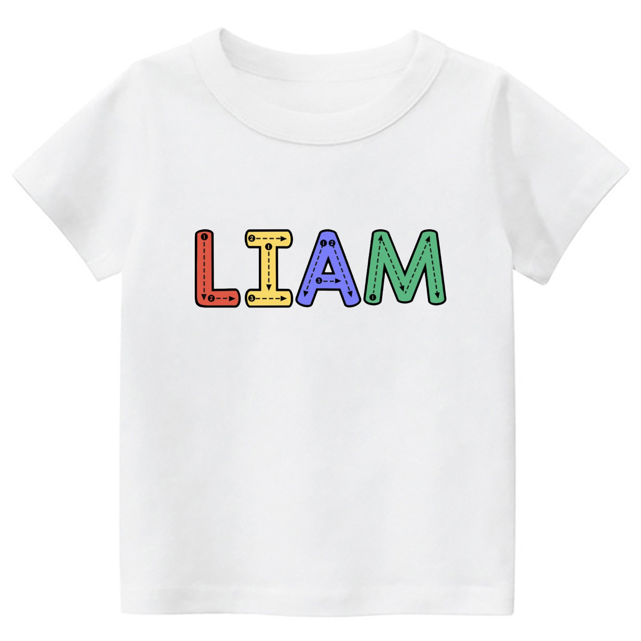 Personalized Tracing Alphabet Name Back To School Kids Shirts