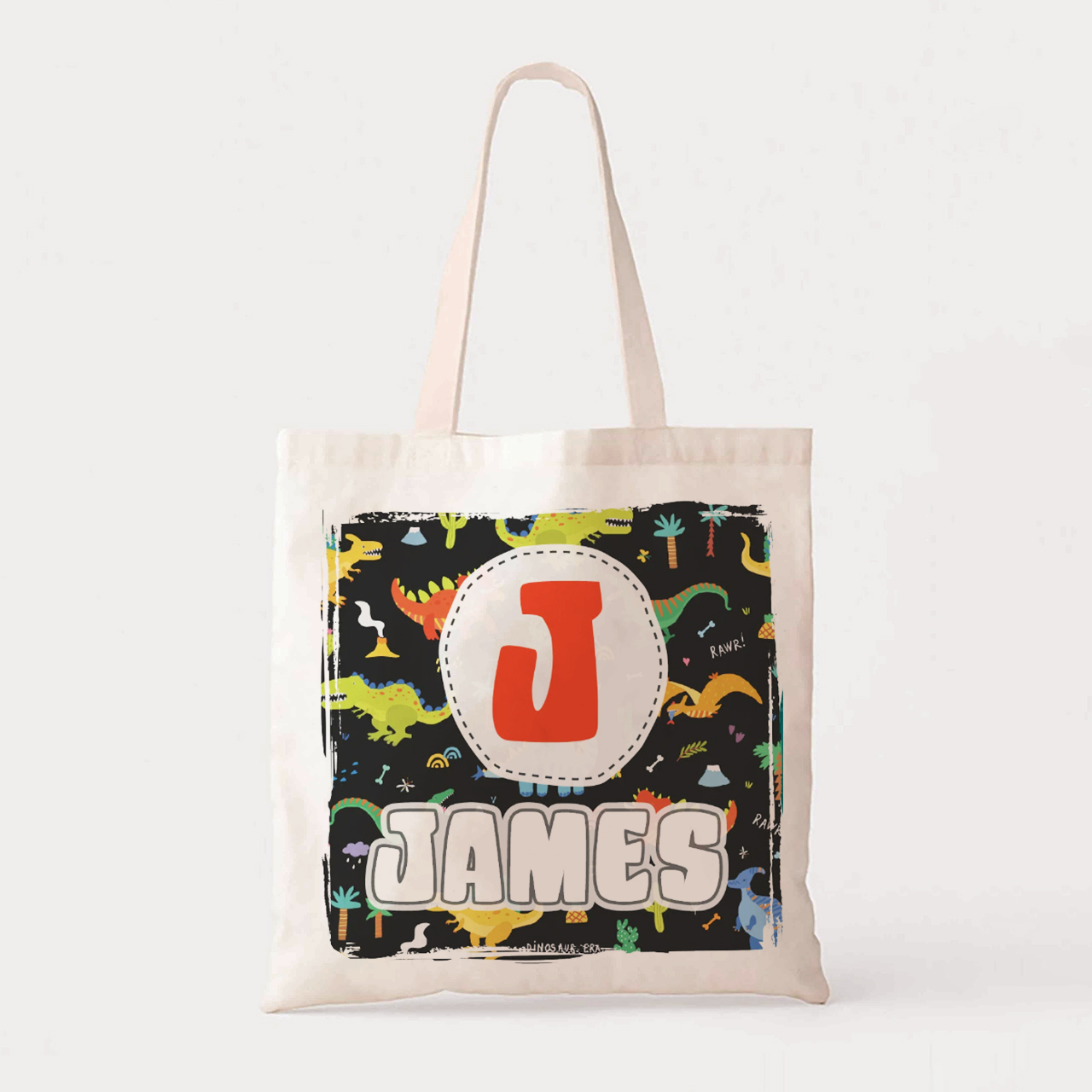 Personalized Graffiti Kids Name Tote Bag