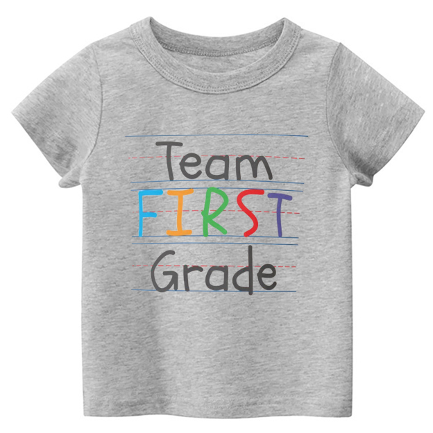 Team First Grade Back To School Kids T-shirts