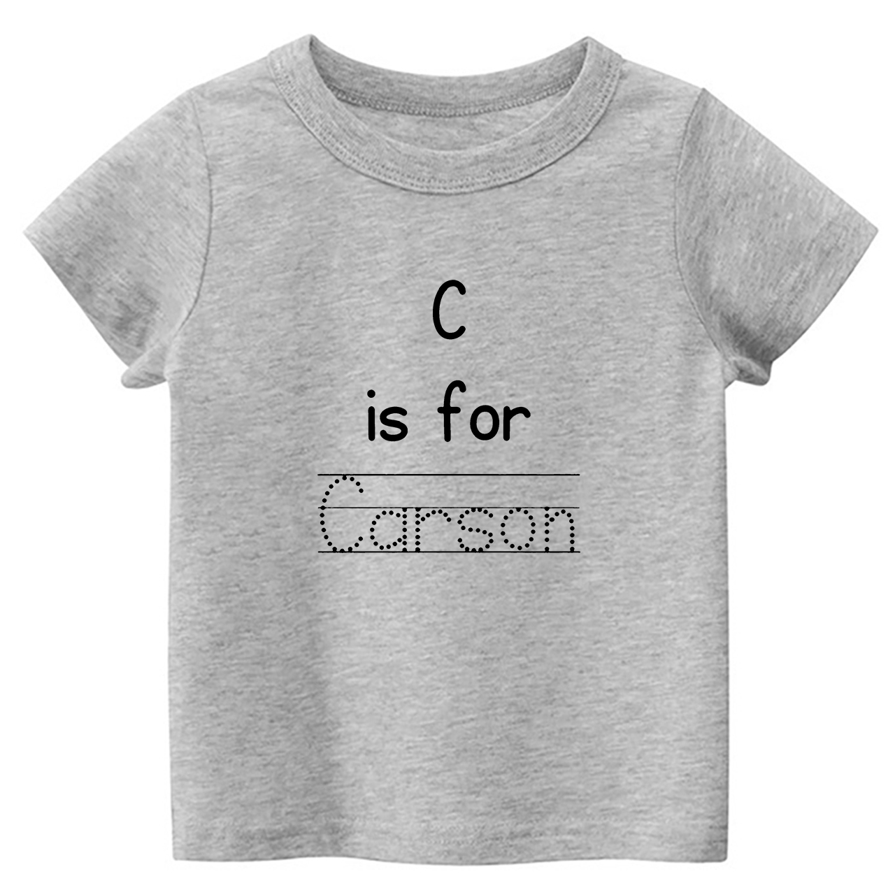 Personalized Alphabet Is For Name Back To School Kids T-shirts