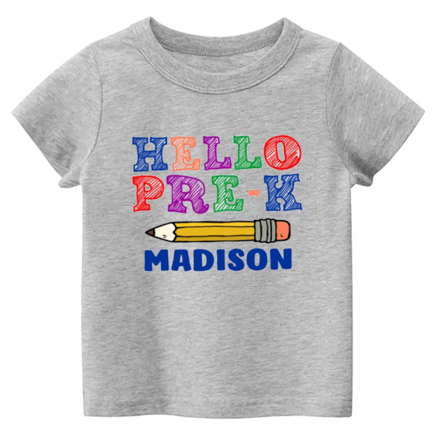 Personalized Pre-K Shirt  For School Kids