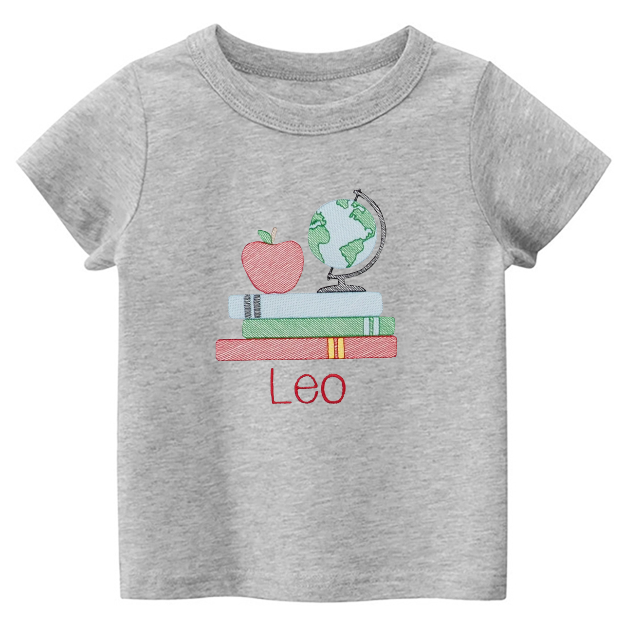 Vintage Globe Book Personalized Back to School T-Shirt