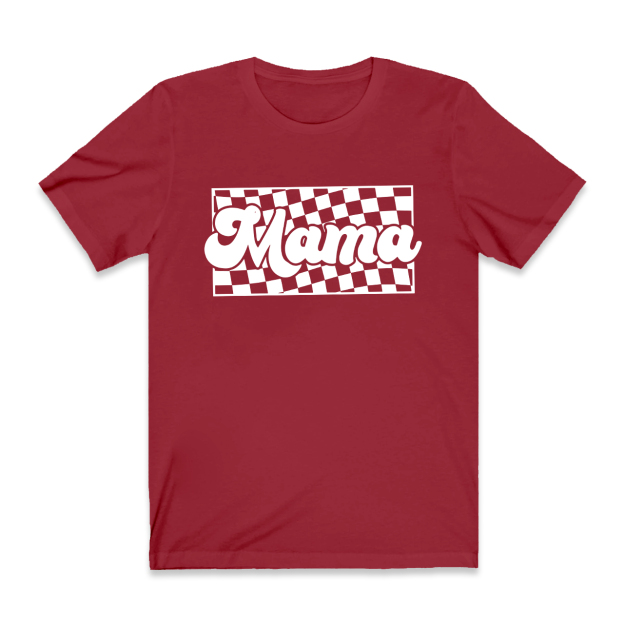 Retro Checkered Mama Shirts