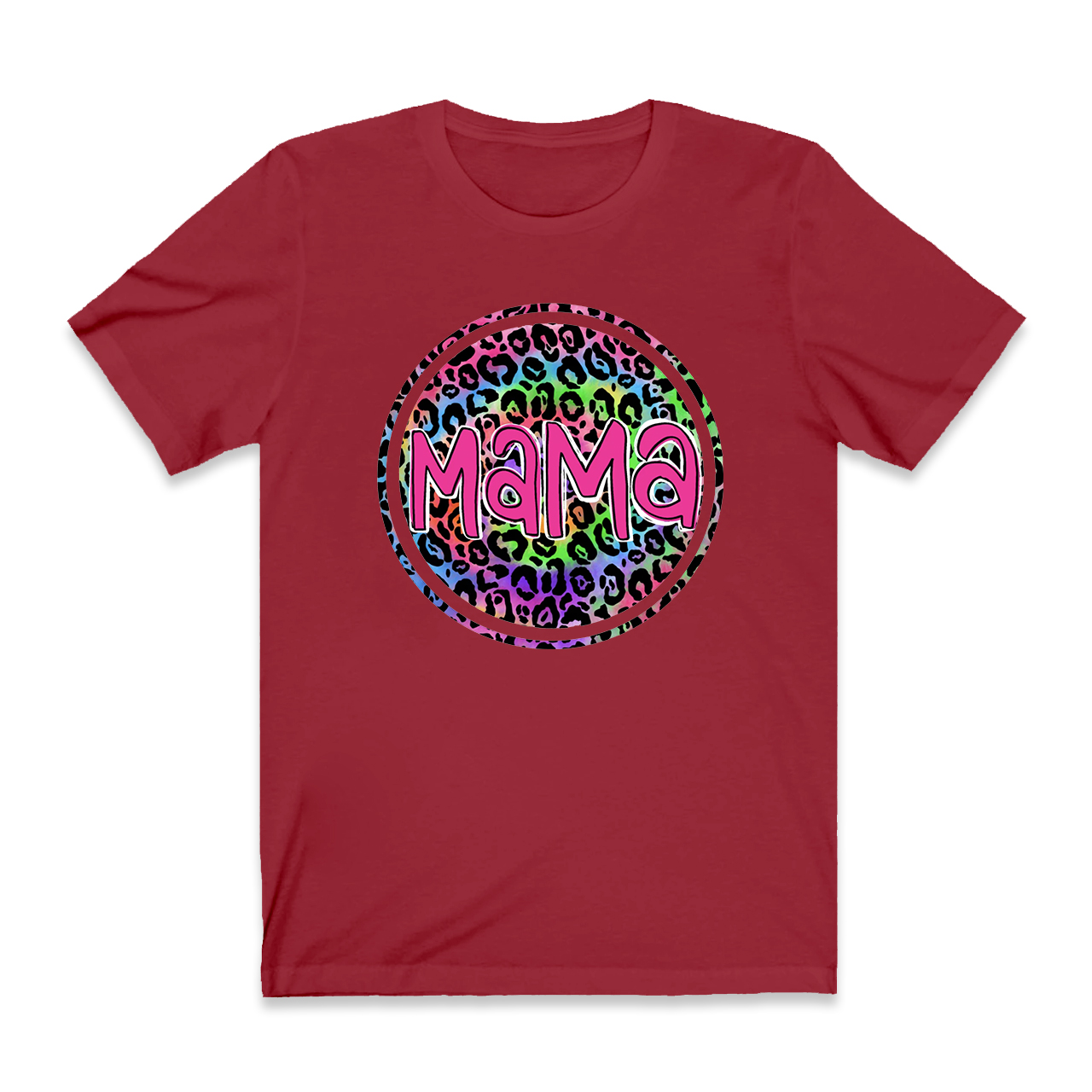 Gift For Mama Leopard Design Retro T-Shirt