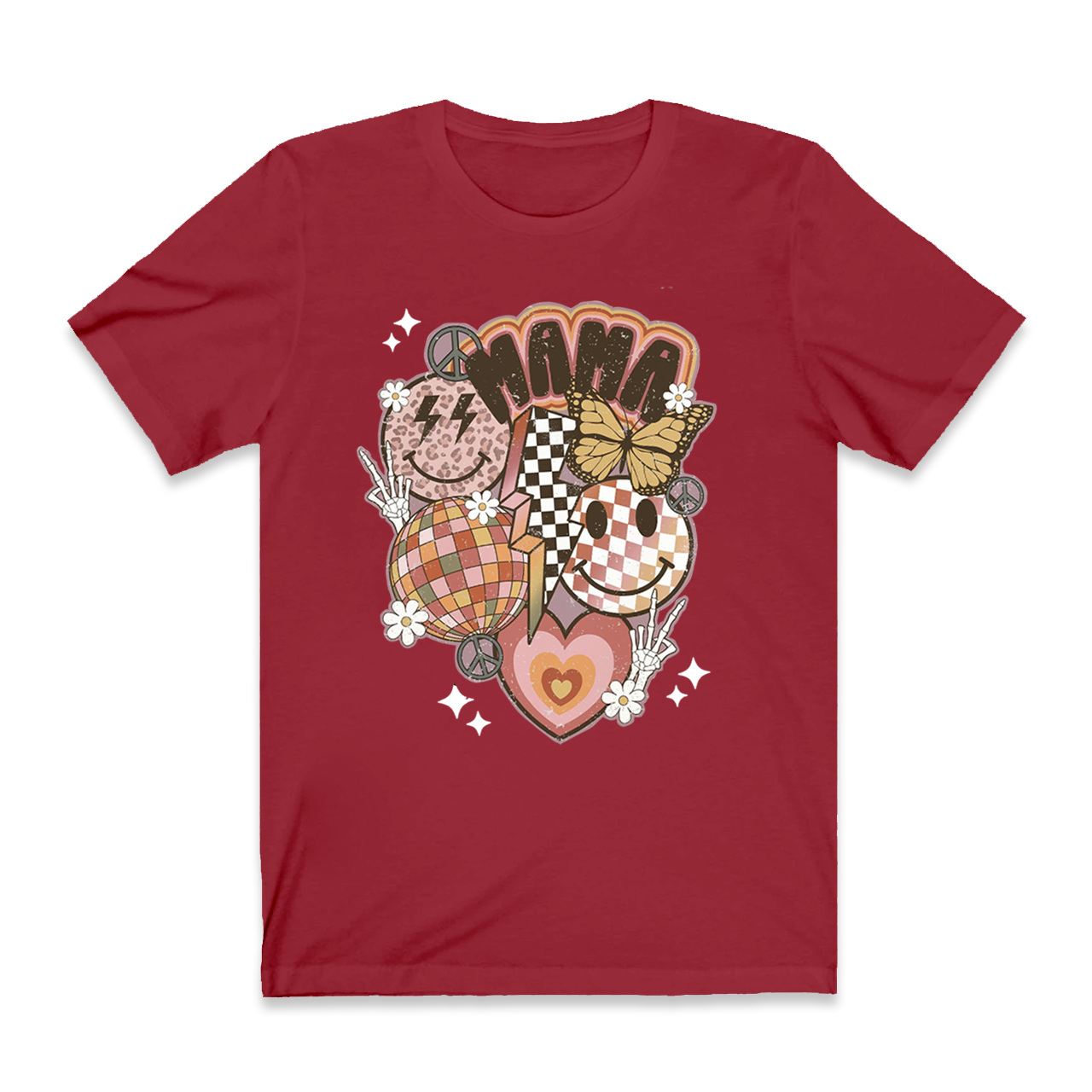 Retro Smiley Funny T-shirt For Mama