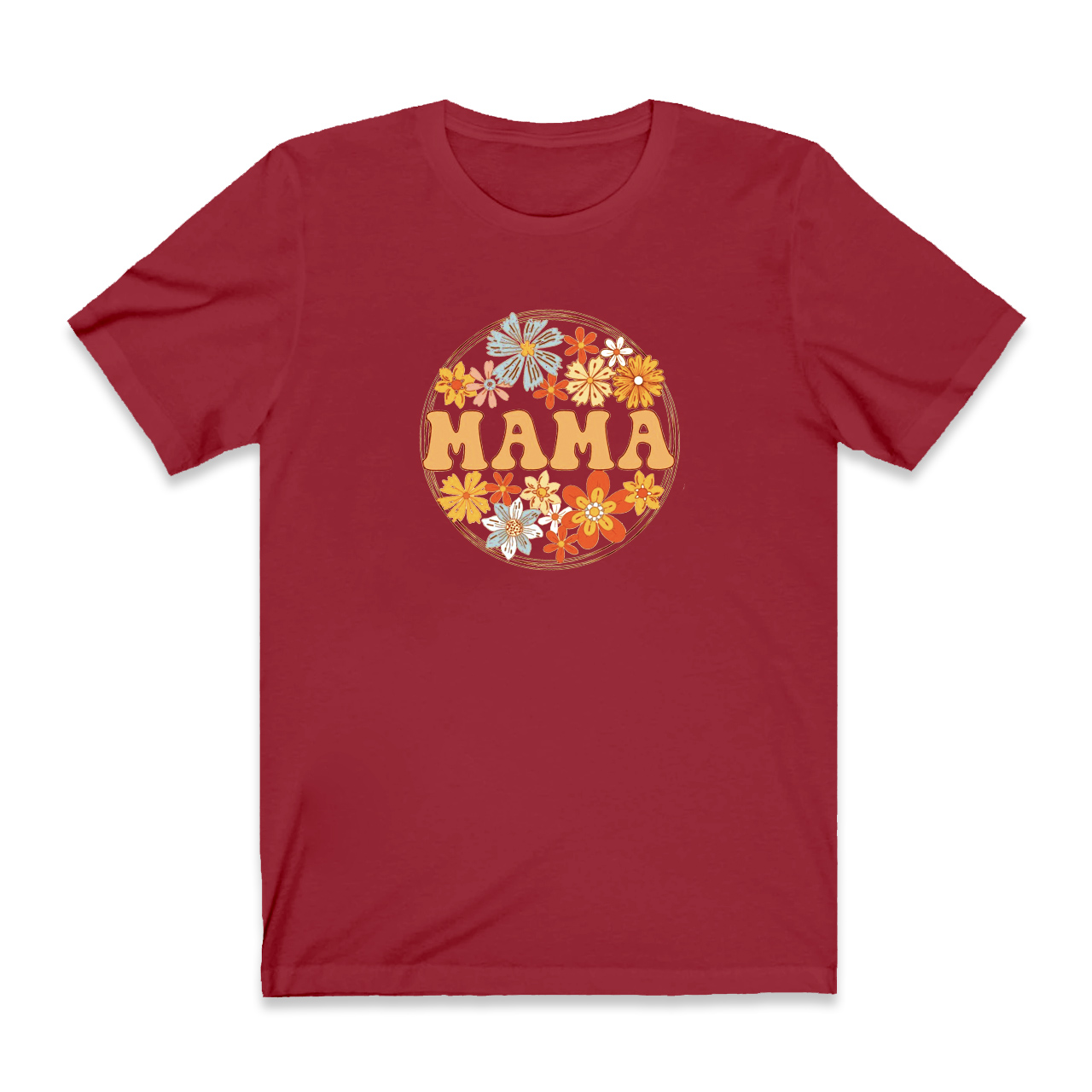 Retro Wild Flowers Mama Shirt Gift For Woman