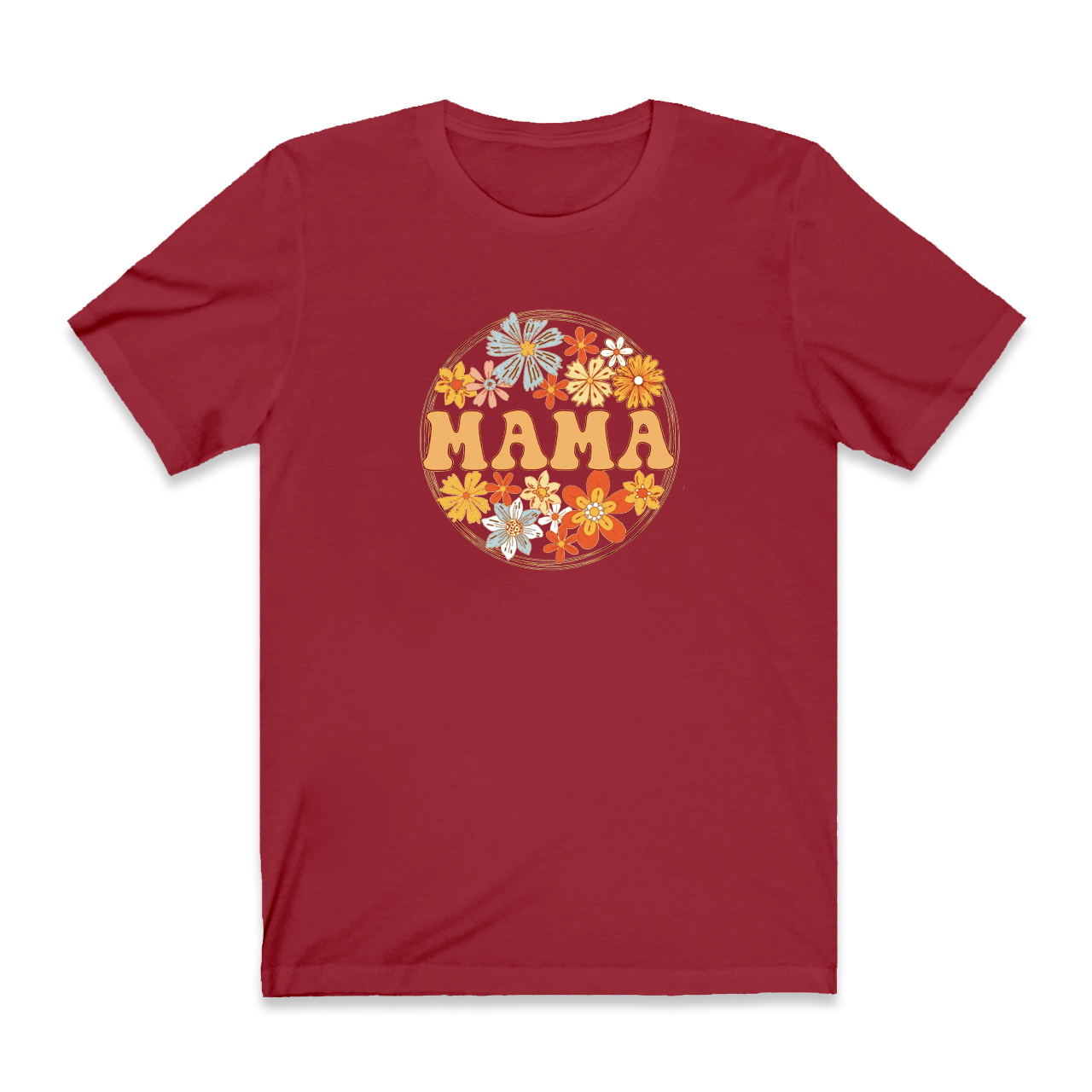 Retro Wild Flowers Mama Shirt Gift For Woman