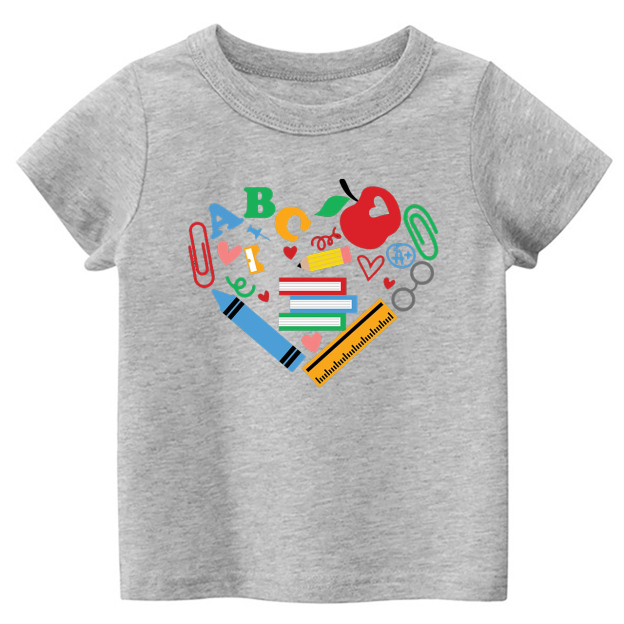 I love school - Children's Heart T-Shirt