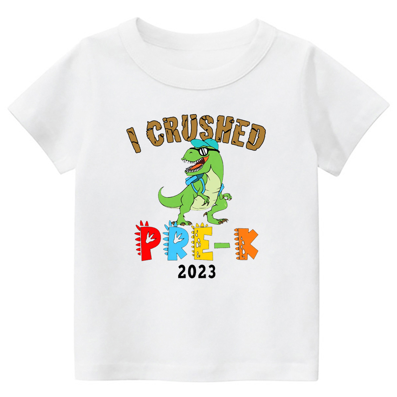 I Crushed Pre-K Dinosaur Shirt For Kids