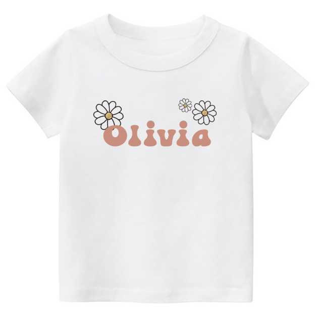 Personalized Girls Daisy Name Toddler Shirt