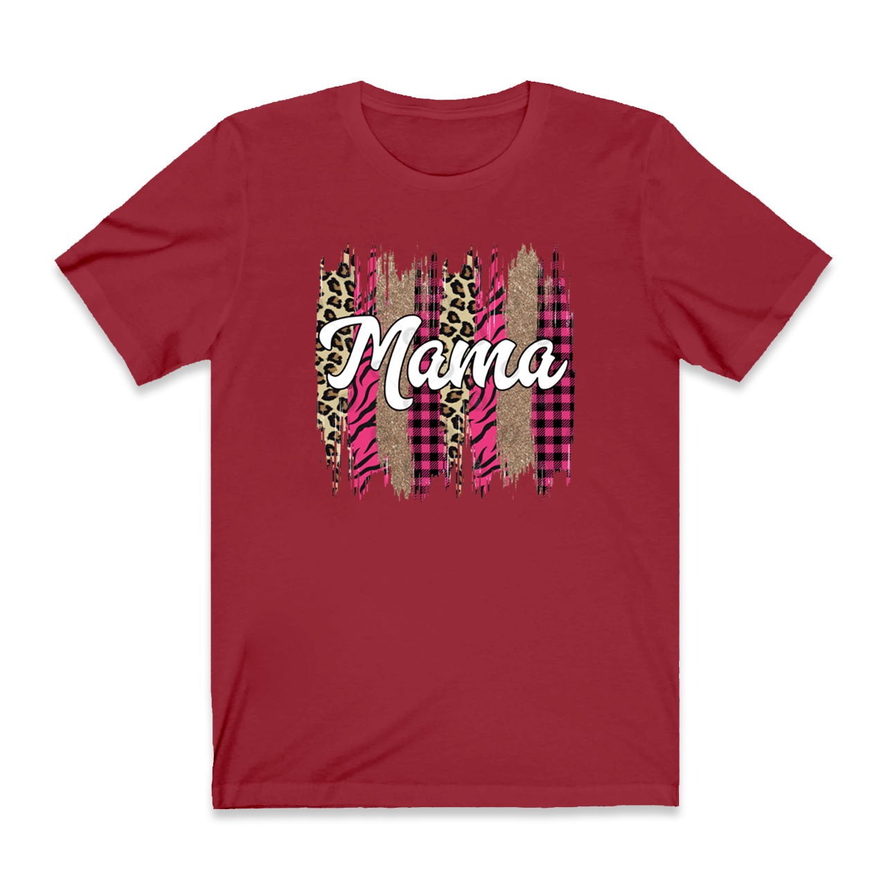 Leopard And Pink Plaid Mom Shirt