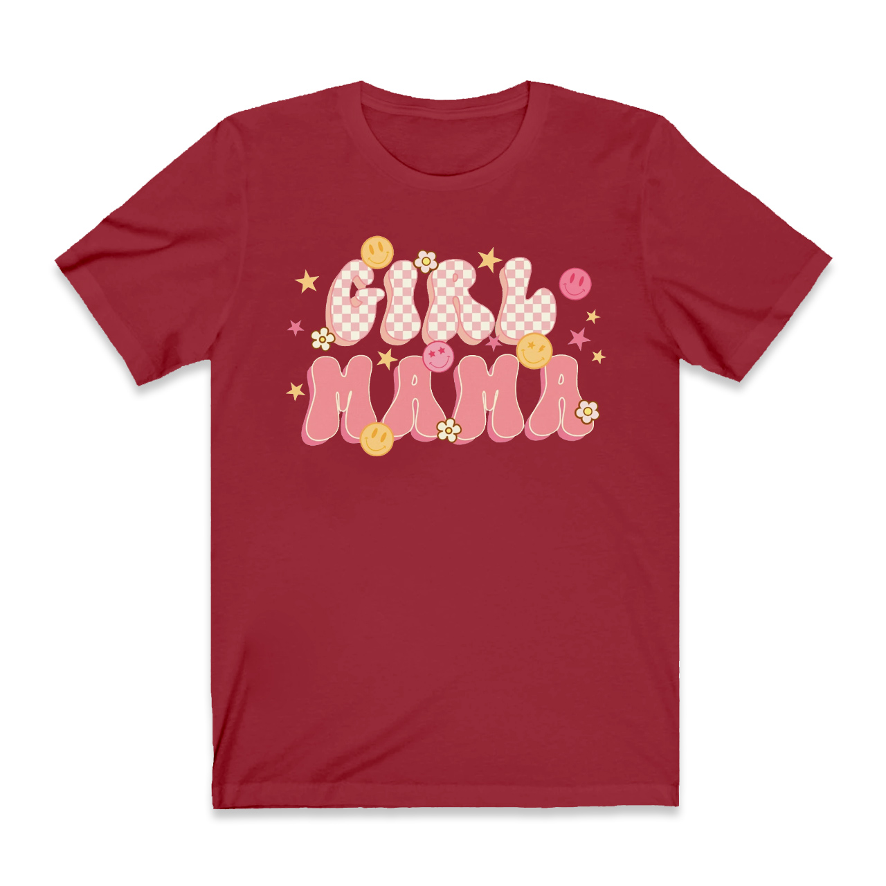 Smiley Face Girl Mama Gift T-Shirt