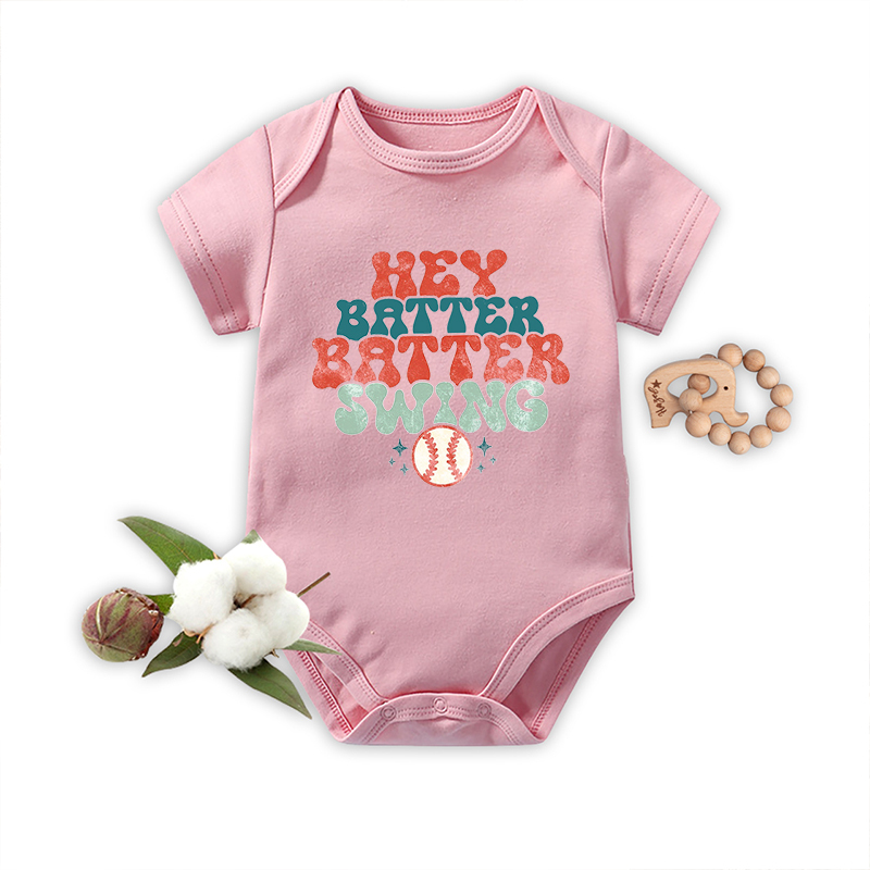 Hey Batter Batter Swing Baseball Bodysuit For Baby
