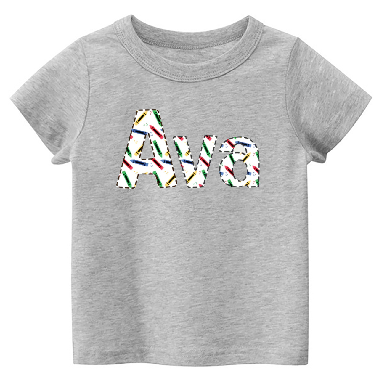 Kids Back to School Tee-Personalized Pencil Name