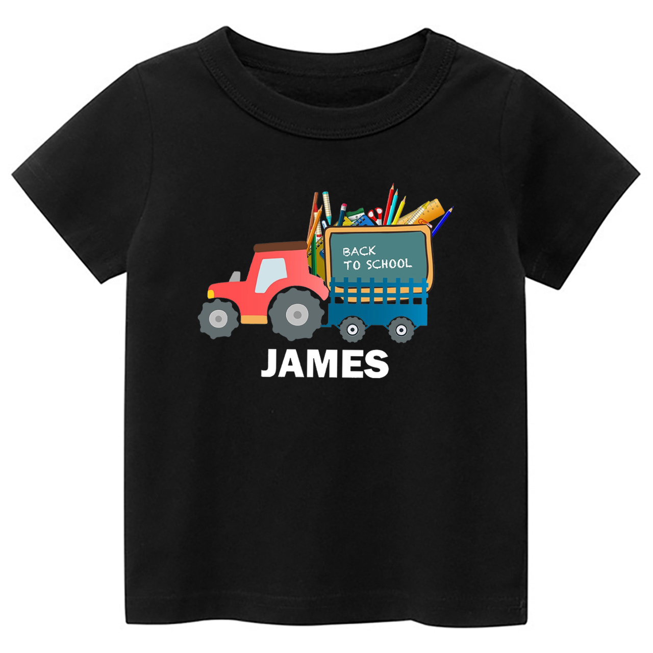 Personalized School Tractor With Kids Name
