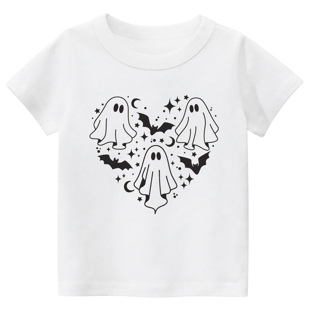 Ghost In Heart Halloween Toddler Shirt