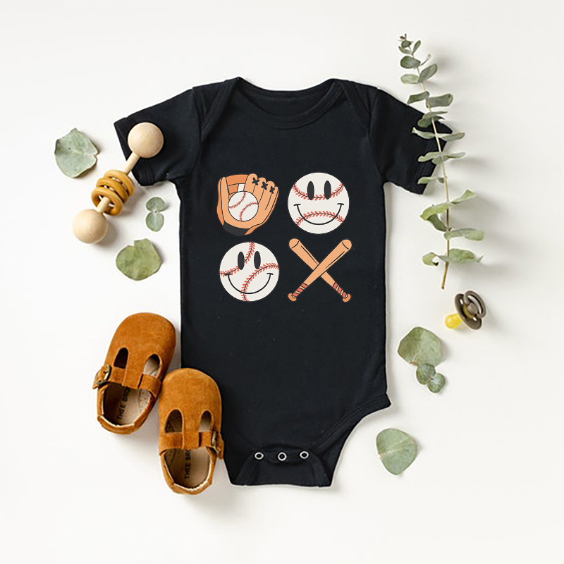 Baseball Vibes Baseball Bat Bodysuit For Baby