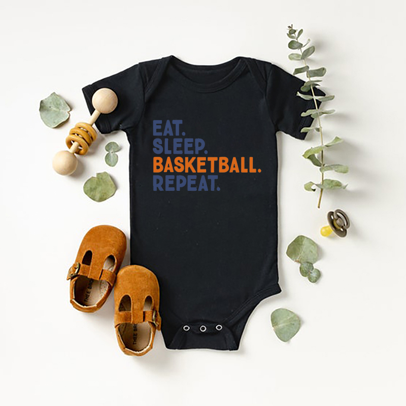 Eat Sleep Basketball Bodysuit For Baby