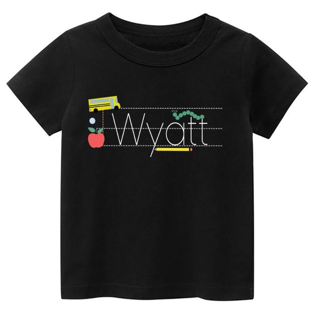 Personalized Monogrammed Line Spectrum Back to School Shirt