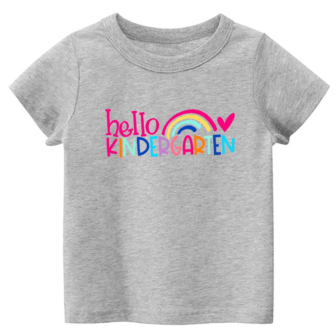 Hello Kindergarten Colorful Rainbow Shirt