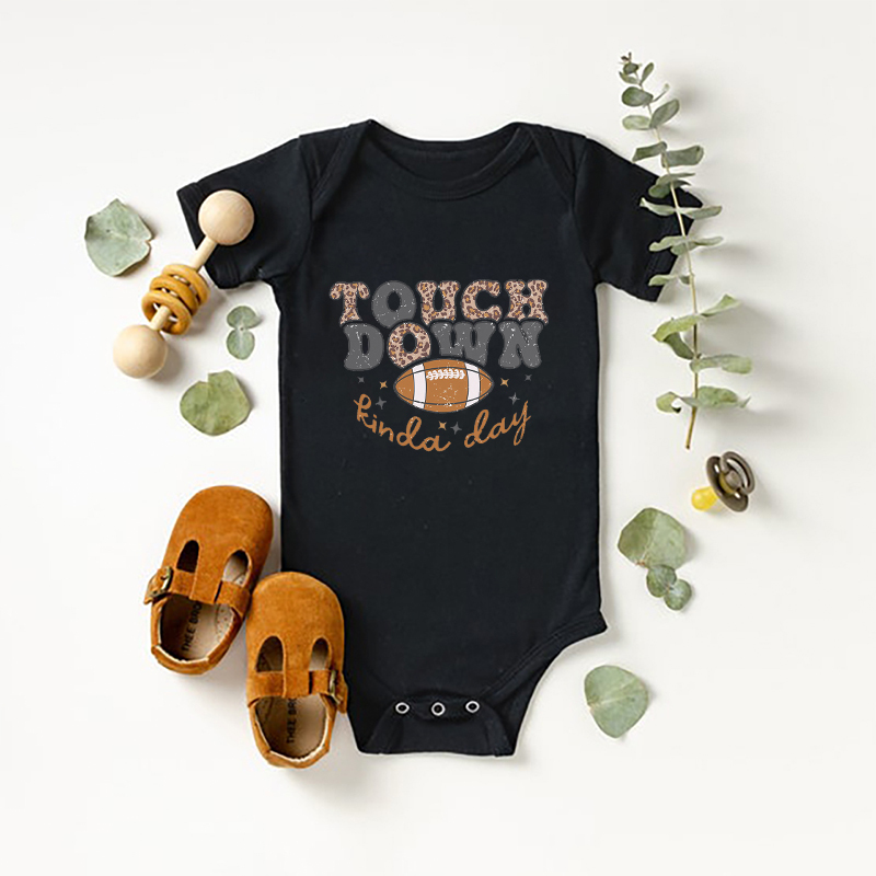 Touch Down Football Kinda Day Bodysuit For Baby