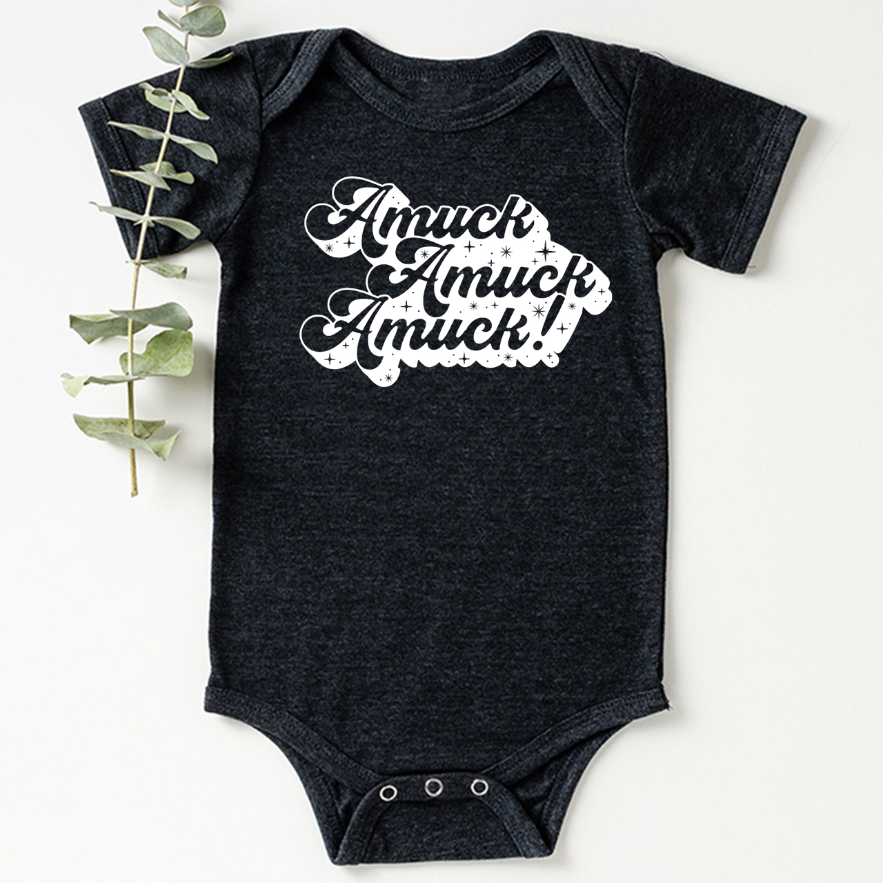 Amuck Retro Hocus Pocus Halloween Baby Bodysuit
