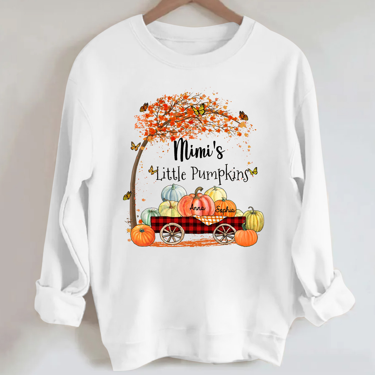 Custom Nickname Little Pumpkin Fall Halloween Sweatshirt