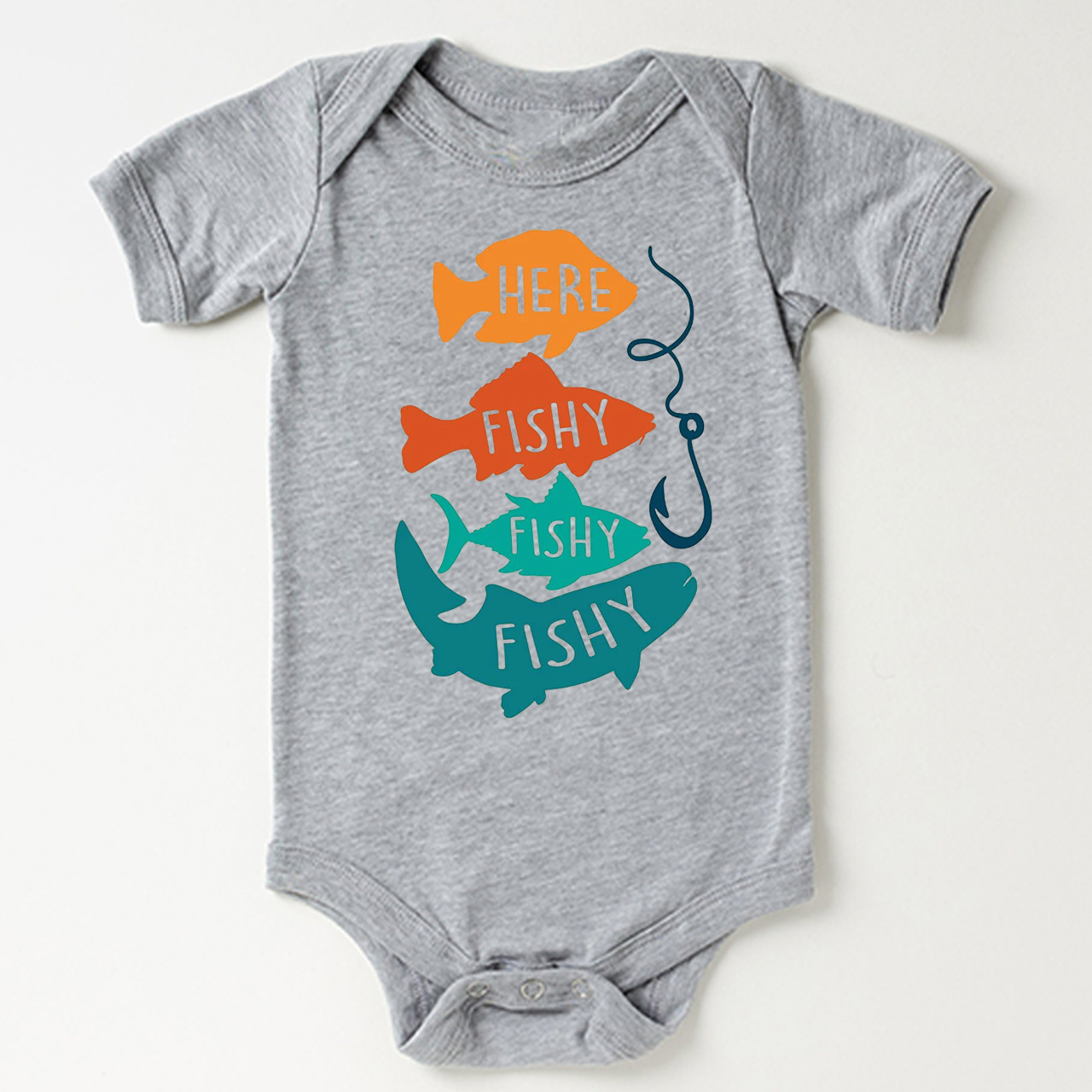 Retro Fishing Bodysuit For Baby