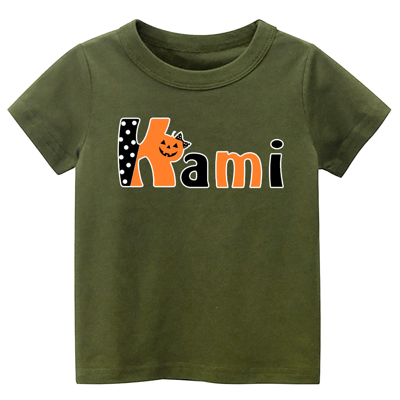 Personalized Halloween Pumpkin Letters Kids Shirt 