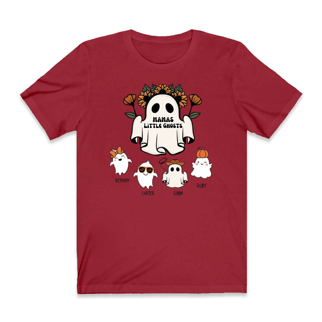 Personalized Cute Ghost Halloween Shirts For Mama