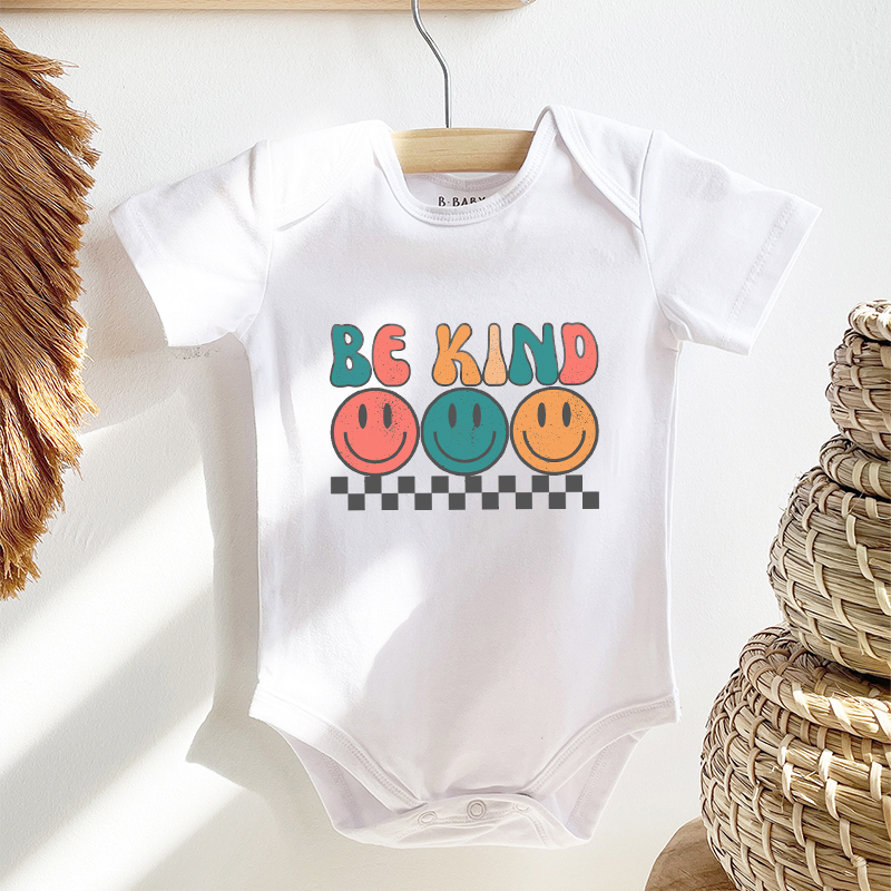 Be Kind Smiley Face Bodysuit For Baby