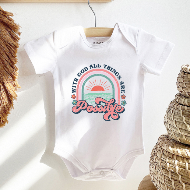 With God All Things Are Possible Bodysuit For Baby