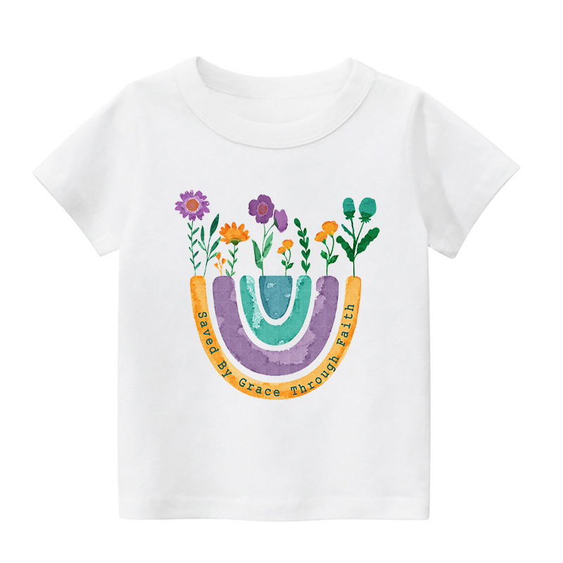Saved By Grace Through Faith Kids Shirt