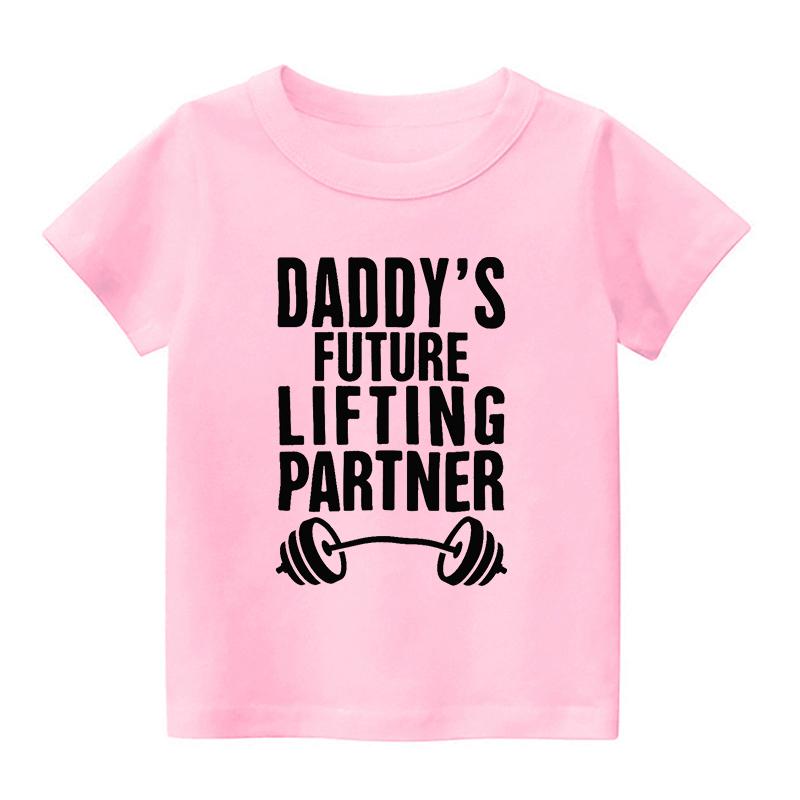 Daddy's Future Lifting Partner Kids Shirt