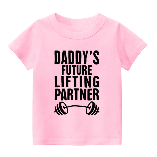 Daddy's Future Lifting Partner Kids Shirt