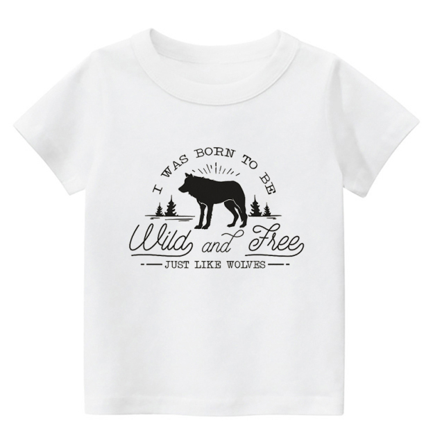 Wild And Free Just Like Wolves Kids T-Shirt