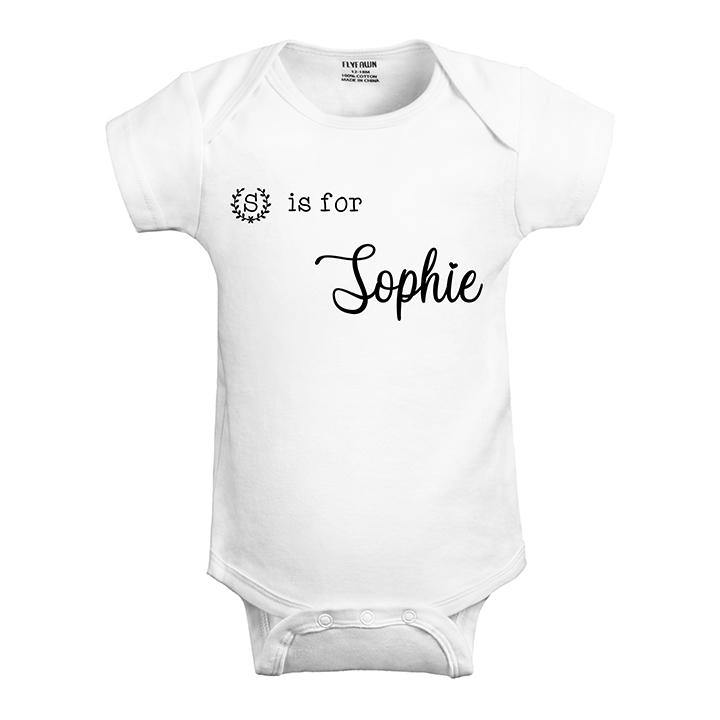 Personalized Baby Bodysuit (Letter Is For)