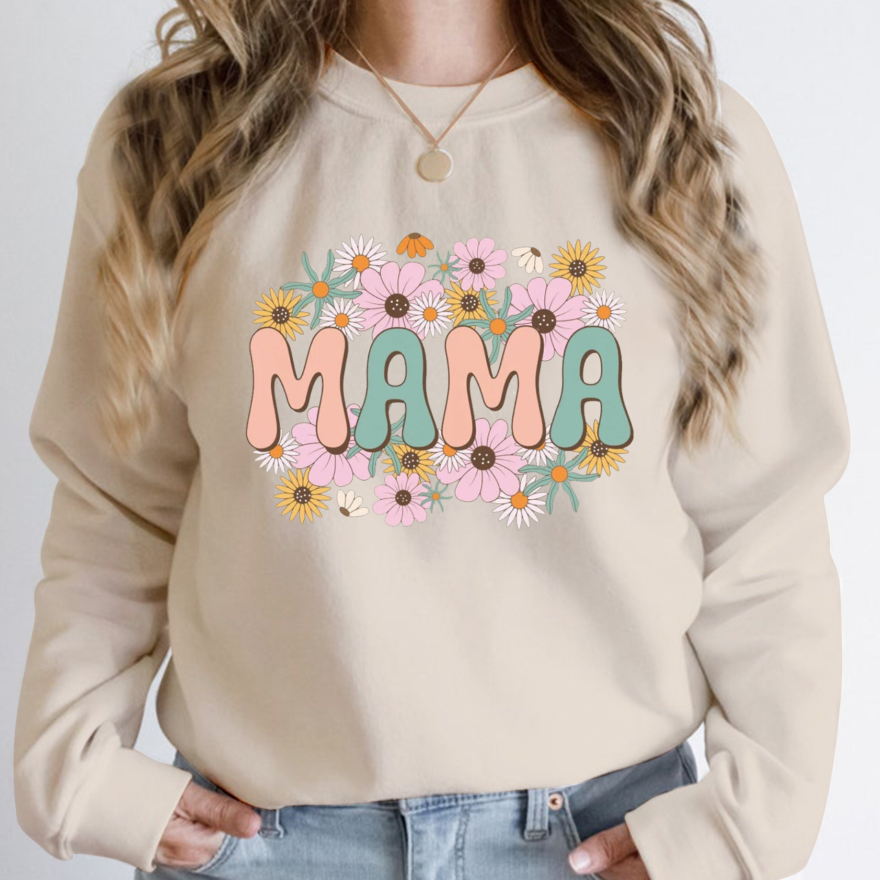 Retro Floral Gift For Mom Sweatshirt