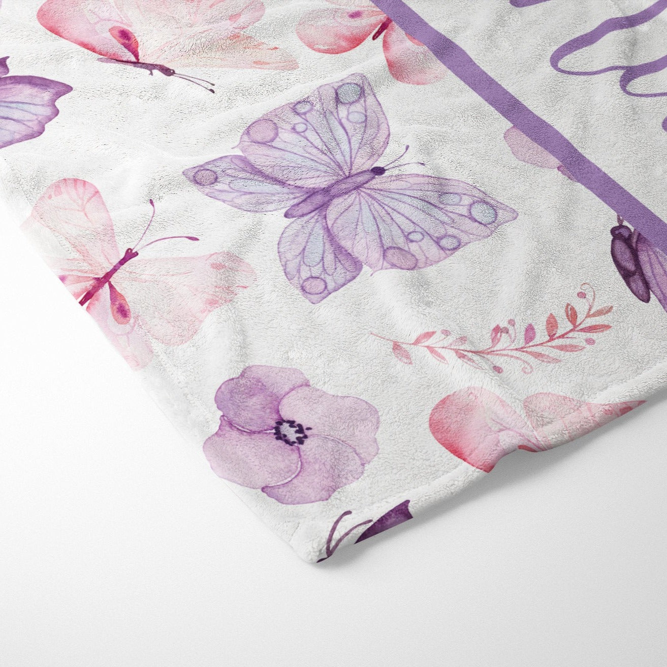 Personalized Sweet Dream Butterfly Baby Flannel Blanket