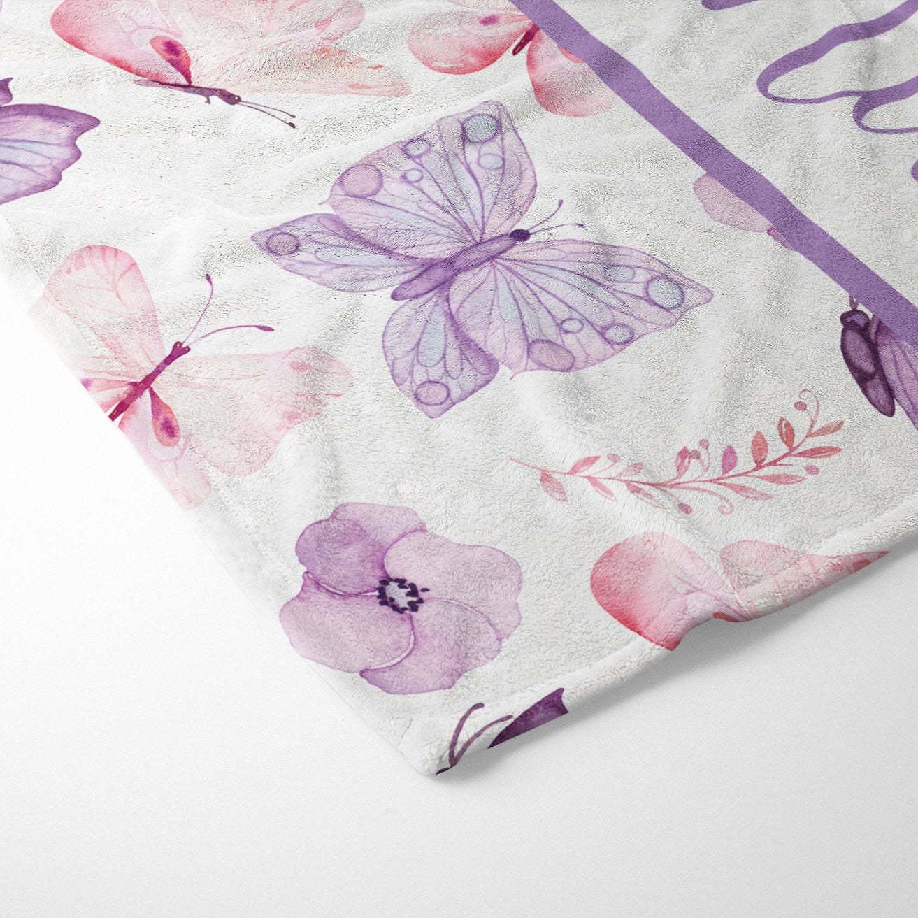 Personalized Sweet Dream Butterfly Baby Flannel Blanket