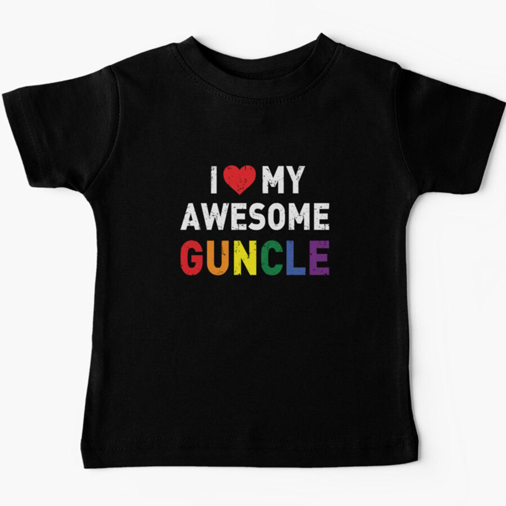 I Love My Awesome Guncle LGBTQ Baby Bodysuit