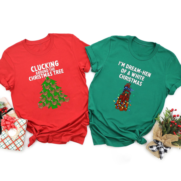 Funny Chicken Farm Christmas Family Matching Shirt